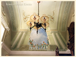 роспись потолка,классическая обманка,роспись архитектура,художник Ковалевская