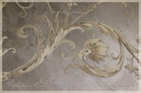 альфрейная роспись,композиция из акантов,гризайль,автор Ковалевская Елена
