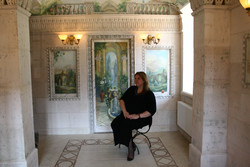 роспись стен и потолка Римский дворик,обои для стен,художник Ковалевская