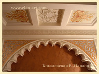 роспись потолка,арабески,художник Ковалевская Елена