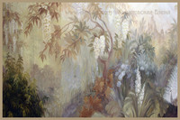 роспись джунгли,шинуазри,роспись как обои для стен,росписьпейзаж,художник Ковалевска