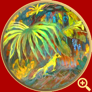 модный рисунок тропики пальмы джунгли